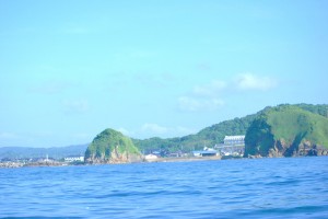 海上からの景色は新鮮です。