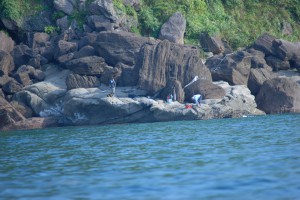 釣り人発見