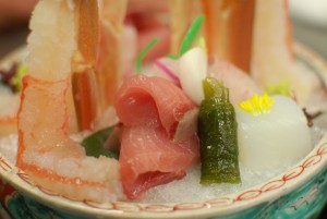 地ガニコースのお造り!