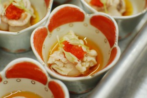 鯛の白子に葱の花を~~!